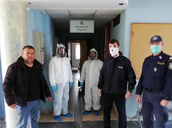 Aπολύμανση εκ νέου στο κτήριο της Αστυνομικής Διευθύνσεως Πύργου