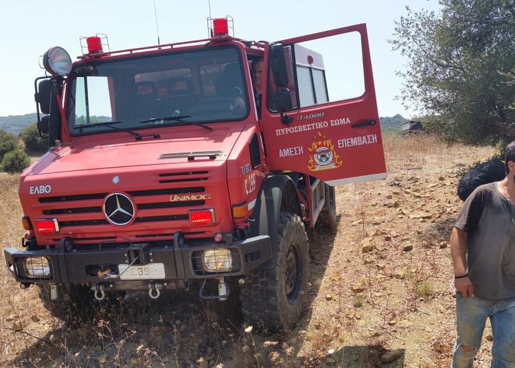 Έγκαιρη και αποτελεσματική η Πυροσβεστική Υπηρεσία στις όχθες του Πηνειού ποταμού