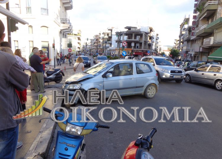 Σύγκρουση Ι.Χ στο κέντρο του Πύργου