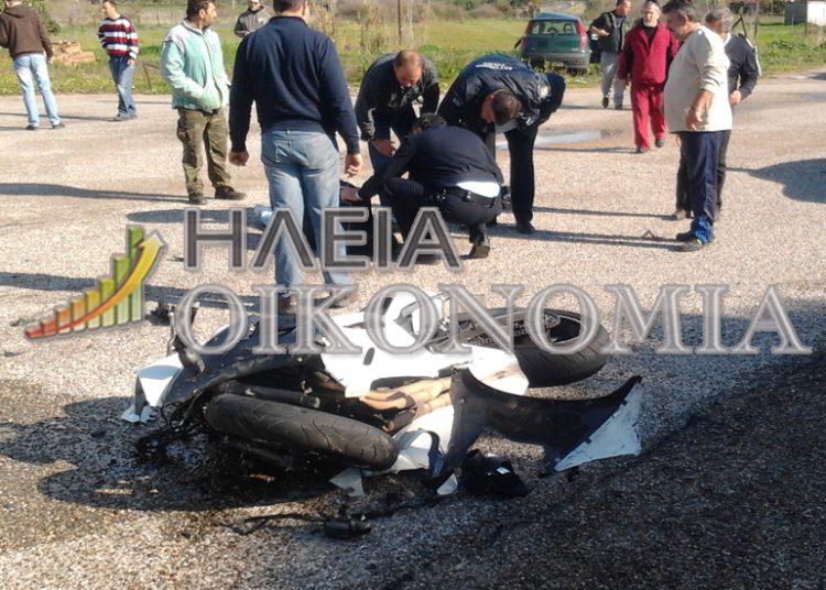 Ζαχάρω: Σφοδρή σύγκρουση Ι.Χ. με μηχανή – Νεκρός ο οδηγός του Ι.Χ. (φωτο-Νεότερα)