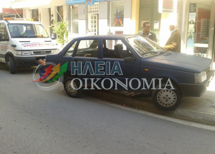 Πύργος: “Τρελή” πορεία Ι.Χ. σταμάτησε σε πεζοδρόμιο