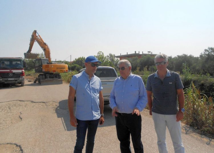 Εργασίες στη συνδετήρια οδό ΕΟ Πύργου- Κυπαρισσίας με ΕΟ Πύργου- Αρχ.Ολυμπίας