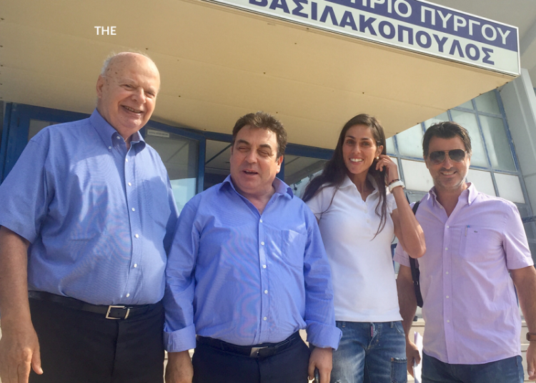 Επίσκεψη Γιώργου Βασιλακόπουλου στο Κλειστό Γυμναστήριο Πύργου