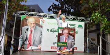 Μεγαλειώδης συγκέντρωση του υπ. βουλευτή του ΚΙΝ.ΑΛ Γιάννη Κουτσούκου στον Πύργο (φωτο)