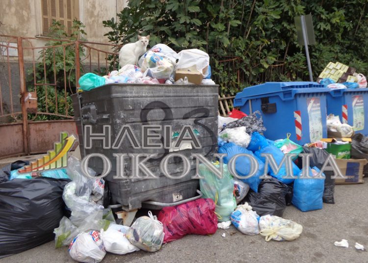 ΠΥΡΓΟΣ: Τα “βουνά” των σκουπιδιών στην Εθνική οδό μεγαλώνουν