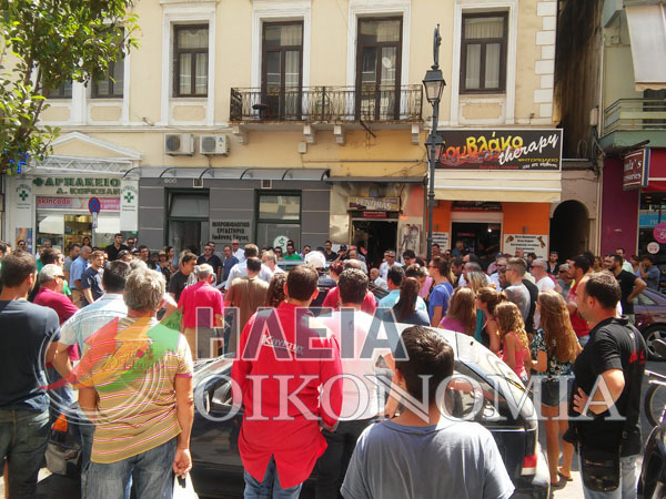 Πύργος: Ένταση, διαπληκτισμοί και προσαγωγή ατόμου στην οδό Μανωλοπούλου (φωτο)