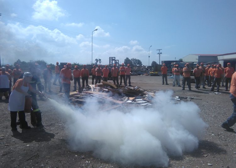 Εκπαίδευση προσωπικού Βιομηχανίας Κύκνος στα Σαβάλια για θέματα πυροπροστασίας