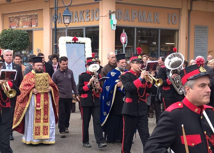 Λιτανεία εικόνας Αγίου Χαραλάμπους στα Λεχαινά