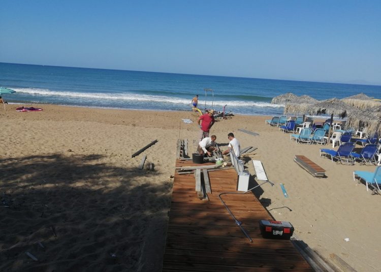 Τοποθετήθηκε από τον Δήμο Ήλιδας το πρώτο “Sea Track” στην παραλία της Κουρούτας