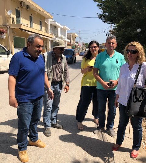 Επίσκεψη Δημάρχου κ. Καστρινού με κλιμάκιο Τεχνικών Υπαλλήλων στο έργο «Ανάπλαση Κοινόχρηστων χώρων Τ.Κ. Καβασίλων»