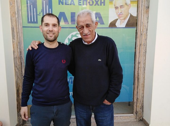 Ο Χρήστος Νικολόπουλος με τον Γιάννη Λυμπέρη