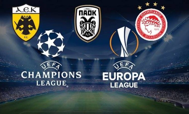 Ποδόσφαιρο: Οι ευρωπαϊκοί αγώνες ΑΕΚ, ΠΑΟΚ, Ολυμπιακού και οι μεταδόσεις