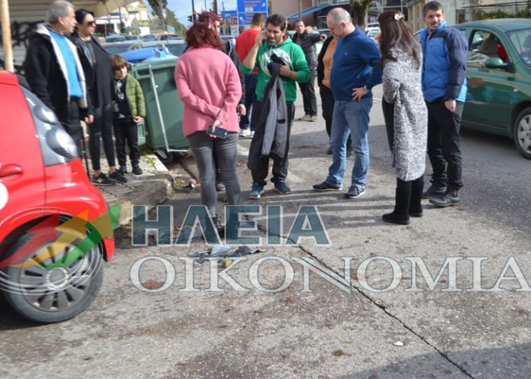 Τροχαίο με μηχανάκι στο κέντρο του Πύργου (φωτος)