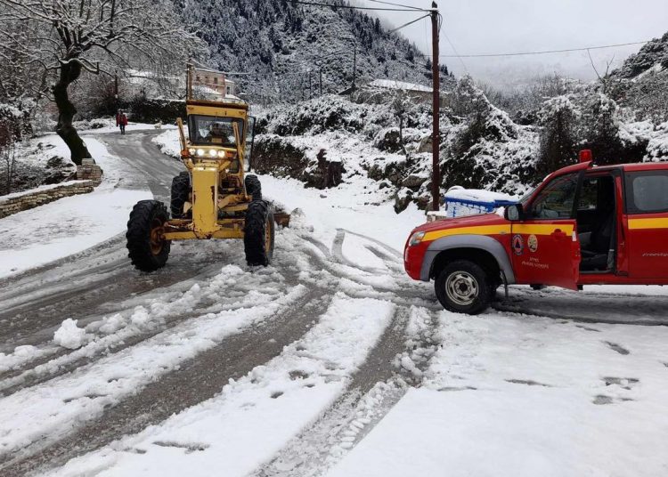 Επιτυχής η διαχείριση της χιονόπτωσης από το Δήμο Αρχαίας Ολυμπίας