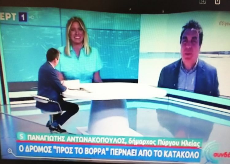 Ο Δήμαρχος Πύργου Παν. Αντωνακόπουλος στην ΕΡΤ1 για τη νέα ταινία που θα γυριστεί στο Κατάκολο