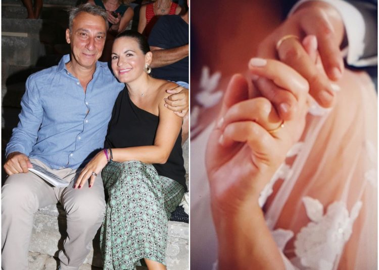 Όλγα Κεφαλογιάννη – Μίνως Μάτσας: Η αδημοσίευτη οικογενειακή φωτογραφία από το γάμο τους και το εντυπωσιακό νυφικό