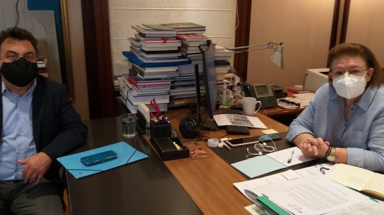 Επίσκεψη του Δημάρχου Πύργου Παναγιώτη Αντωνακόπουλου στην Υπουργό Πολιτισμού Λίνα Μενδώνη