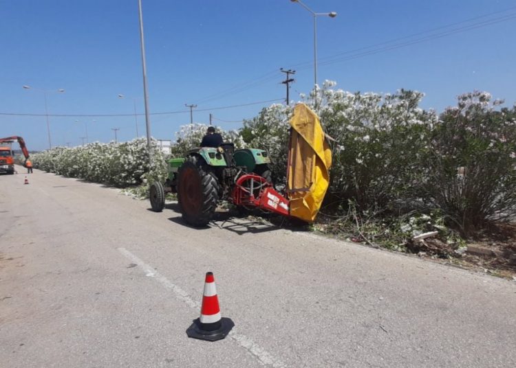 Εργασίες καθαρισμού στην Ε.Ο Πατρών – Πύργου