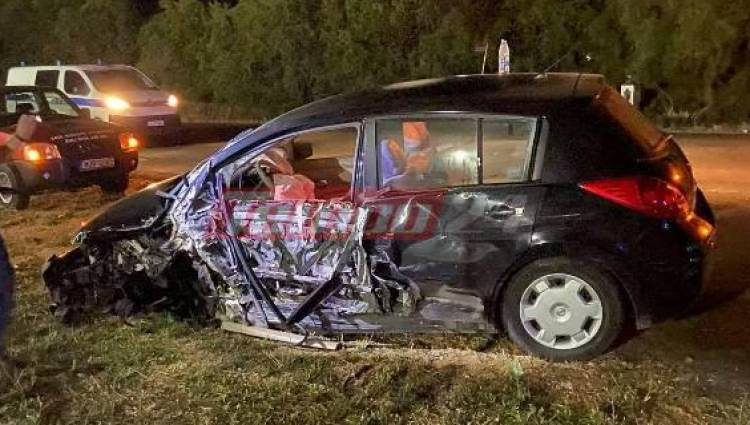 Πατρών – Πύργου: Τροχαίο στα Σαγέικα με 5 τραυματίες-Το ένα όχημα κατέληξε σε χωράφι