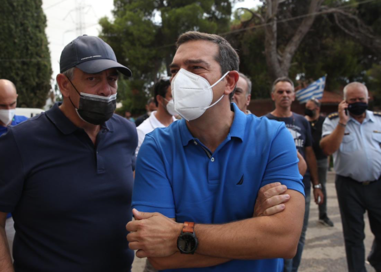ΗΛΕΙΑ: Ο πρόεδρος του ΣΥΡΙΖΑ, Αλέξης Τσίπρας στις  περιοχές που επλήγησαν από την πυρκαγιά