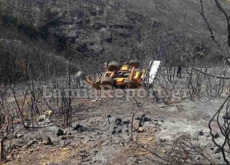 Φωτιά στη Φωκίδα: Νεκρός ο χειριστής της μπουλντόζας που έπεσε στο γκρεμό