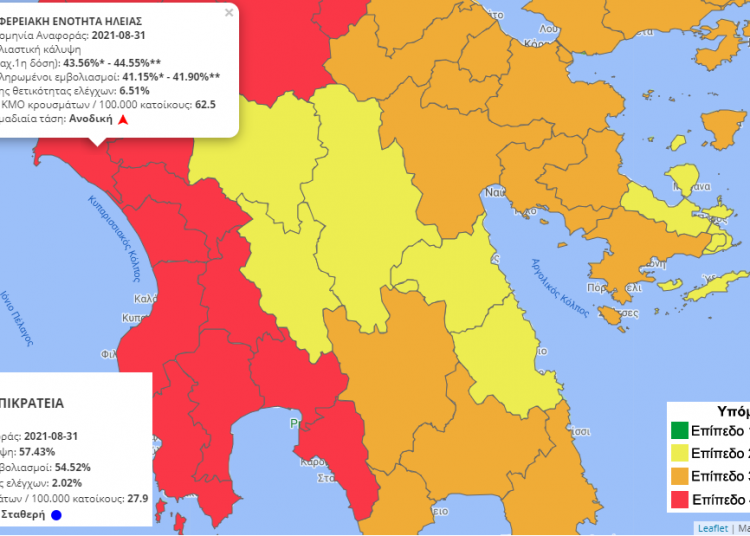 Ηλεία: Παράταση μέχρι 16/9 στα δυο έκτακτα μέτρα του μίνι lockdown