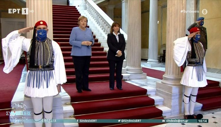 «Πολλές φορές αισθανθήκαμε  μόνοι» είπε η Σακελλαροπούλου στη Μέρκελ