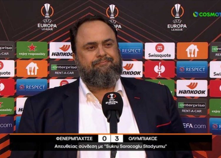 Europa League, Ολυμπιακός – Βαγγέλης Μαρινάκης: «Αφιερωμένη στους Έλληνες η νίκη στην Πόλη μας»
