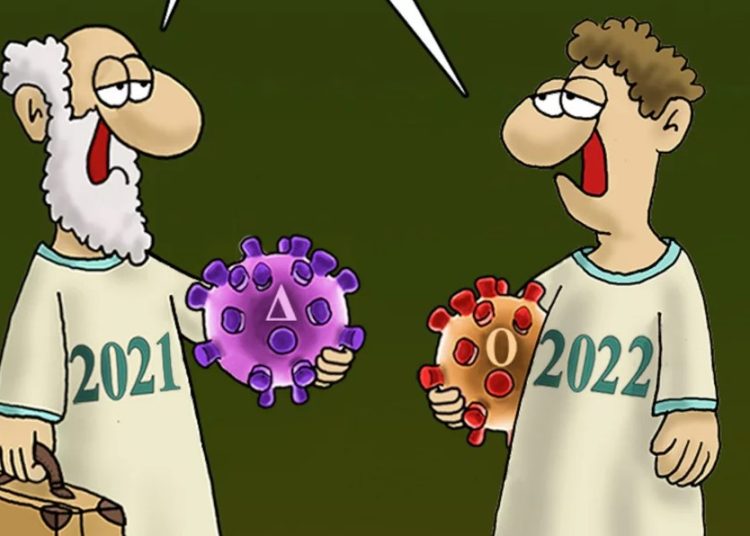 Ο Αρκάς τα είπε όλα για το 2022 και τις μεταλλάξεις του κορωνοϊού, με δύο σκίτσα