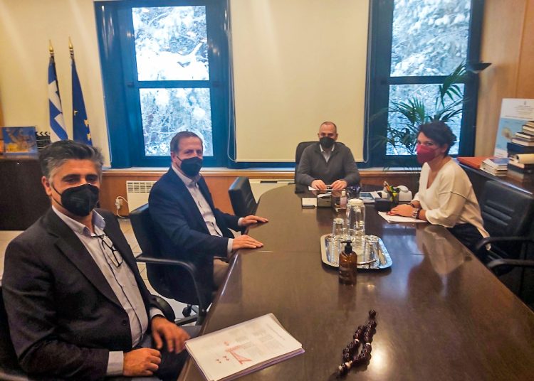 Συνάντηση Γεωργιόπουλου με Υφ. Υποδομών Καραγιάννη για τα οδικά έργα σύνδεσης της Ολυμπίας