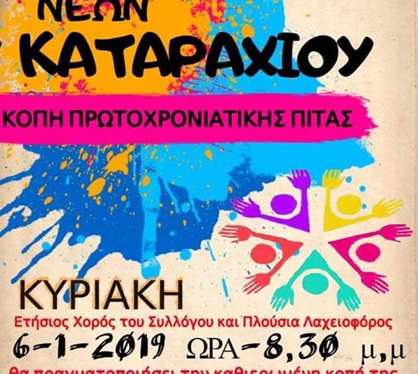 Σύλλογος Νέων Καταραχίου: Συγκεντρώνει τρόφιμα ενόψει Πάσχα