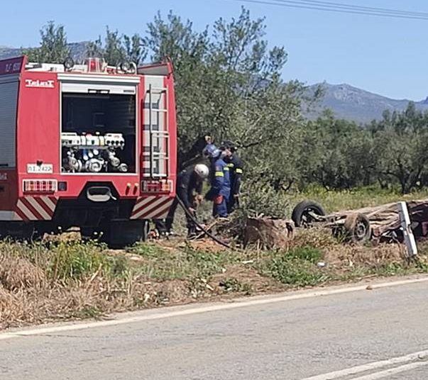 Σε σοβαρή κατάσταση 35χρονη μετά από τροχαίο στην Πύργου-Κυπαρισσίας