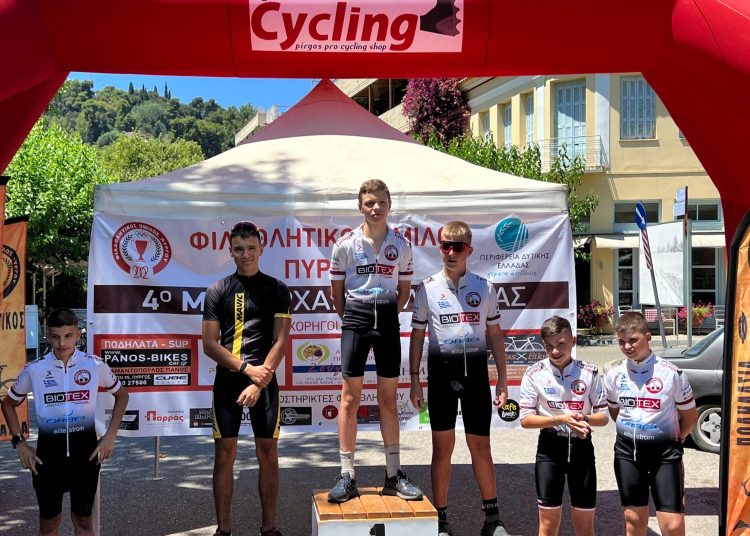 Σπουδαία εμφάνιση του ¨Ποδηλατοδρόμου Πύργου¨ με 2 χρυσά, 3 αργυρά & 1 χάλκινο