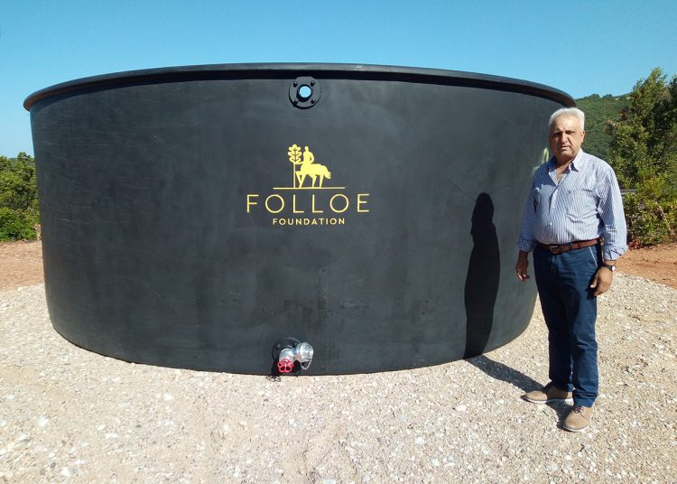 Μηλιές Ολυμπίας: Δωρεά υδατοδεξαμενής αεροπυρόσβεσης από το Ίδρυμα Folloe