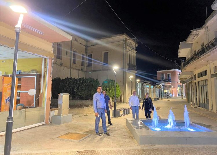 Αλλάζουν όψη και τα Λεχαινά-Νέα πεζοδρόμια και φωτισμός