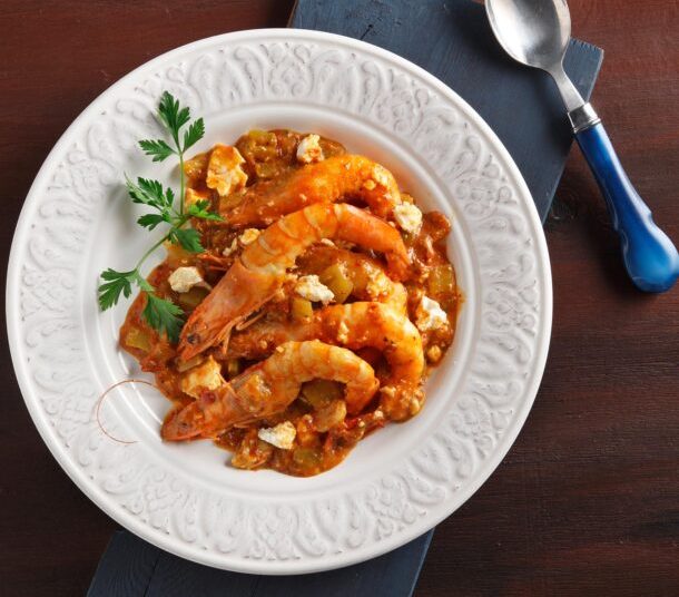 Γαρίδες σαγανάκι