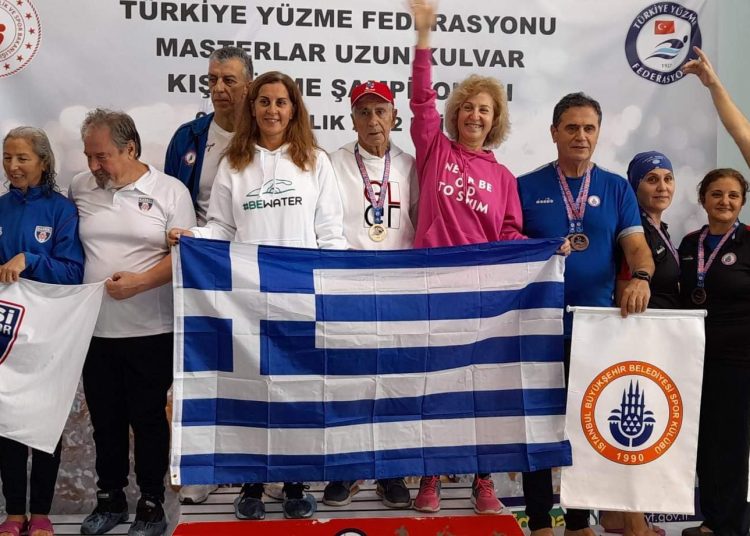 Επειός Ήλιδας Στο Masters Swimming της Ανδριανούπολης με τα ελληνικά χρώματα η Καλογεροπούλου