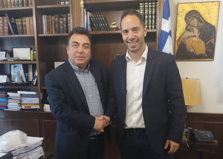 Συνάντηση του Δημάρχου Πύργου Παν. Αντωνακόπουλου με τον υποψήφιο βουλευτή Λευτέρη Βαρουξή