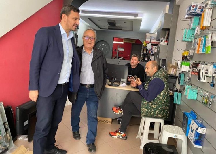 Επίσκεψη του Υποψηφίου Βουλευτή Ηλείας Ανδρέα Νικολακόπουλου, στα καταστήματα της Γαστούνης