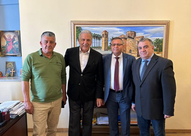 Ο Δημήτρης Αβραμόπουλος στο Δήμο Πηνειού