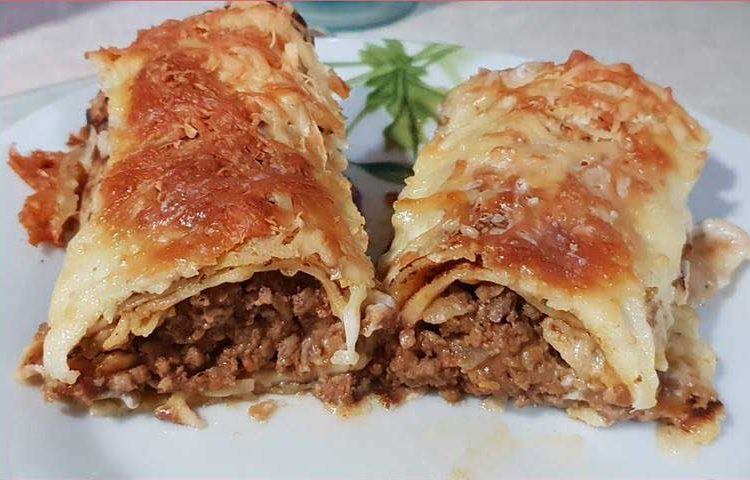 Κρέπες με κιμά και λαχανικά