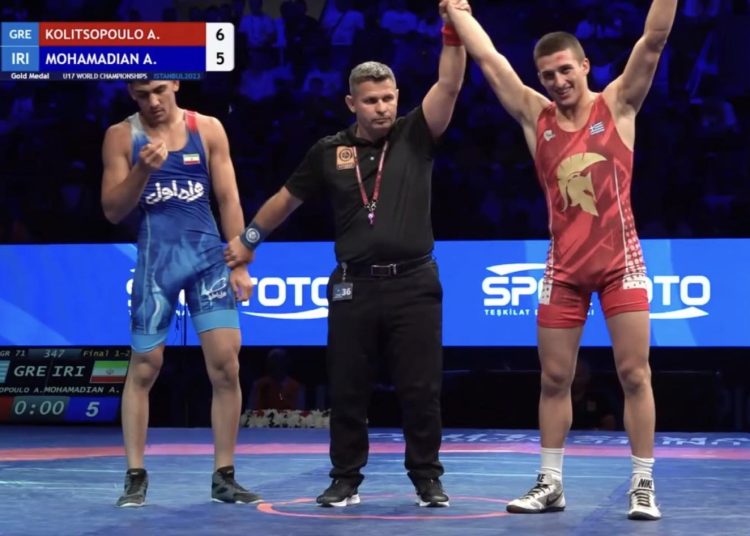 Παγκόσμιος Πρωταθλητής Πάλης Κ17 ο Πύργιος Αρίωνας Κολιτσόπουλος!