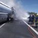 Κλειστή η Αθηνών-Κορίνθου-Φωτιά ξέσπασε σε βυτιόφορο όχημα