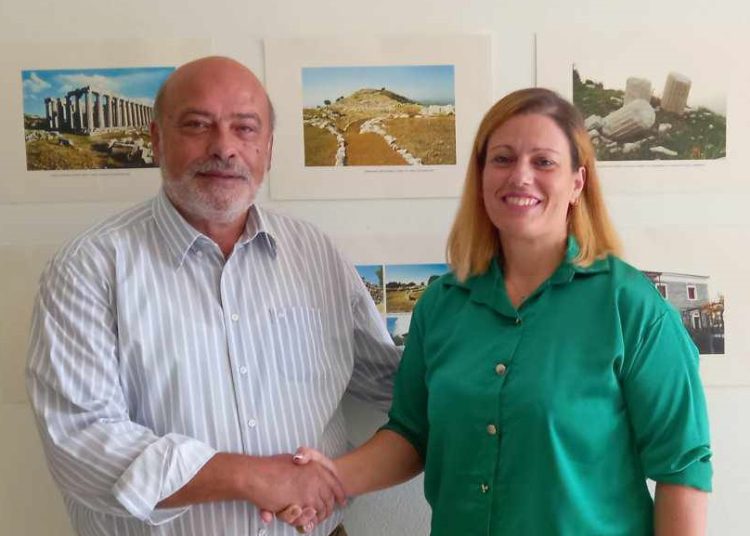 Η Νεκταρία Μπίρη με τον Τάκη Δημητρουλόπουλο