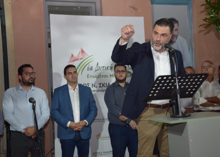 Σπύρος Σκιαδαρέσης: Ηχηρό μήνυμα ανατροπής στα εγκαίνια του εκλογικού κέντρου Πύργου