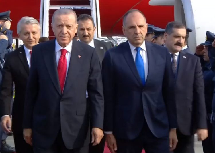 Στην Αθήνα έφτασε ο Ερντογάν