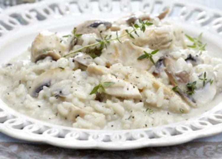 Ριζότο με κοτόπουλο και μανιτάρια για το πρωτοχρονιάτικο τραπέζι