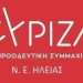 ΣΥΡΙΖΑ Π.Σ.: Τη Δευτέρα 11/12 στον Πύργο συνεδρίαση διευρυμένης Ν.Ε. παρουσία της Μαρ. Ξενογιαννακοπούλου