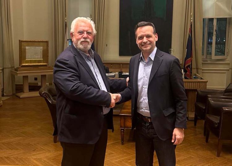 Η πρώτη επίσημη συνάντηση του Χρήστου Χριστοδουλόπουλου με το Δήμαρχο Αθηναίων Χάρη Δούκα