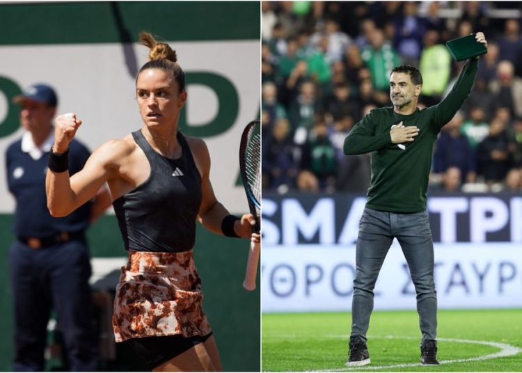 Η πανηγυρική φωτογραφία της Σάκκαρη με τον Γιώργο Καραγκούνη μετά τη νίκη της στο Ντουμπάι